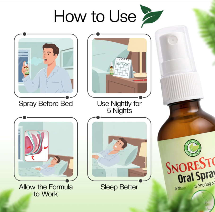 SnoreStop Throat Spray Use