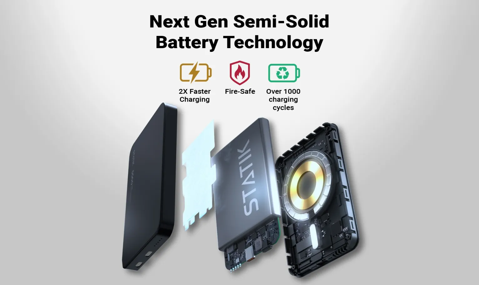 Statik State Power Bank Semi-Solid Battery